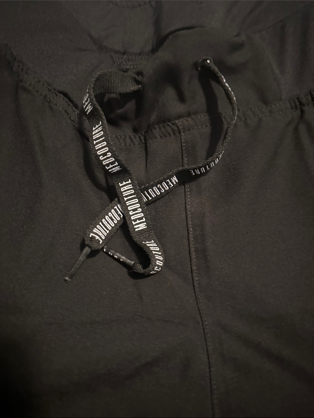Med Couture Black Elastic Waist Drawstring Pants - Picture 2 of 4